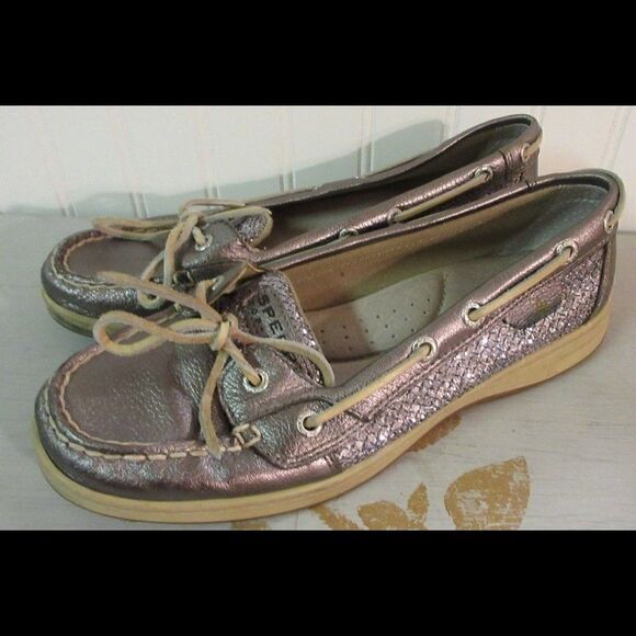 Sperry topsider silver with sparkles size 8.5 - Picture 5 of 7